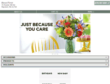 Tablet Screenshot of hawesflorist.com